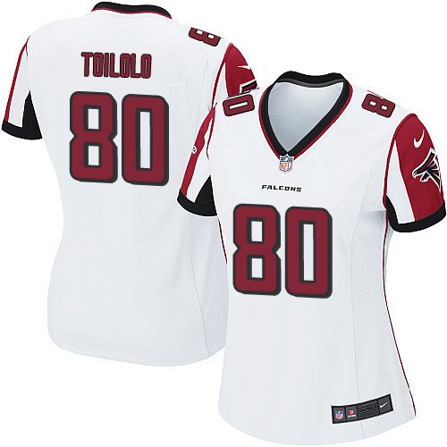 Women's Game Levine Toilolo Nike Jersey White Road - #80 NFL Atlanta Falcons